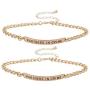 LUX ACCESSORIES Gold Tone Partners in Crime BFF Best Friend Bracelet Set