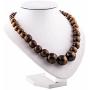 EVBEA Wood Bead Necklace Africa Wooden Chain Statement Unisex Chunky Necklaces