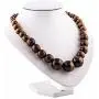 EVBEA Wood Bead Necklace Africa Wooden Chain Statement Unisex Chunky Necklaces
