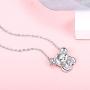925-Sterling-Silver koala-bear Mother necklace - Cute Animal Pendant for Women Wife Mothers Day Christmas Birthday Girls Jewelry Gift.