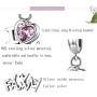 Love Charms fits Pandora Charms Bracelets for Mothers Day I Love Family Lucky Charms 925 Sterling Silver Dangle Pendant Bead for Women Gift