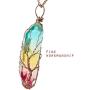 Hicarer 3 Pieces Tree Life Pendant Tree Life Quartz Crystal Pendant Necklace Chakra Gemstone Copper Wire Wrap Necklace