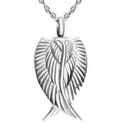 Dletay Angel Wing Cremation Necklace for Ashes Stainless Steel Urn Pendant Ashes Holder Memorial Jewelry-I’m Here Watching Over You
