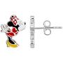 Disney Mickey and Minnie Mouse Sterling Silver Mismatched Kiss Stud Earrings