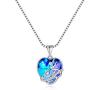 IEFRICH Gifts for Women Girls Jewelry, Cubic Zirconia Crystal Love Heart Pendant Initial Necklace Gifts for Women Girls Mom Birthday Christmas Mothers Day Valentines Present