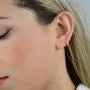 Initial Stud Cartilage Earrings for Girls, 14K Gold Plated Stainless Steel Post Girls Stud Earrings Letter Earrings for Kids Toddler Women, Tiny Hypoallergenic Gold Cartilage Earrings Jewelry