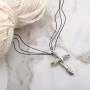PZ Paz Creations .925 Sterling Silver Polished Cross Electroform Pendant Necklace
