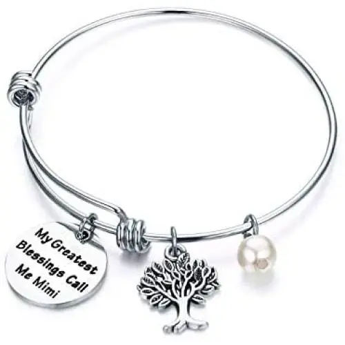 Gift for Grandma My Greatest Blessings Call Me Grammy,Nana,Gigi,Mimi Bracelet Family Tree Wire Bracelet Grandmother Jewelry for Mothers Day Gift for Grandma My Greatest Blessings Call Me Grammy,Nana,Gigi,Mimi Bracelet Family Tree Wire Bracelet Grandmother Jewelry for Mothers Day