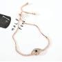 Yushitong Mothers-Day Cubic Zirconia Adjustable Tennis Chain Brass Evil Eye Bracelets for Women Girls
