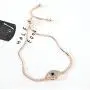 Yushitong Mothers-Day Cubic Zirconia Adjustable Tennis Chain Brass Evil Eye Bracelets for Women Girls