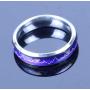 ToRhine Jewelry Ring Color Changing, Titanium Steel Mood Rings for Women and Men, Temperature Change Color Heartbeat ECG Engagement Ring