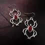 RareLove Gothic Halloween Costumes Earrings Silver Spider with Red Rhinestone Dangle Earrings For Women Girls Alloy Plated RareLove Gothic Halloween Costumes Earrings Silver Spider with Red Rhinestone Dangle Earrings For Women Girls Alloy Plated