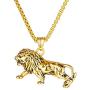 Heavstjer Punk Stainless Steel Animal Lion Pendant Necklace