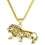 Heavstjer Punk Stainless Steel Animal Lion Pendant Necklace Heavstjer Punk Stainless Steel Animal Lion Pendant Necklace