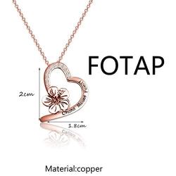 FOTAP Ohana Bracelet Hibiscus Flower Jewelry Ohana Means Family Necklace OHANA Fans Jewelry BFF Jewelry