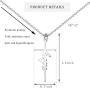 Jewenova 4Pcs Faith Cross Necklace for Women Blessed Hope Grace Pendant Necklaces Religious Jewelry Christian Cross Necklace Set Inspirational Faith Gifts for Women with Meaning Card
