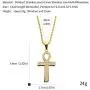 241 Fashion Jewelry Stainless Steel 18K Gold Plated Cross Pendant Mens Necklace with Clear Rhinestone 24 inches Cuban Chain Ankh Pendant 241 Fashion Jewelry Stainless Steel 18K Gold Plated Cross Pendant Mens Necklace with Clear Rhinestone 24 inches Cuban Chain Ankh Pendant