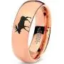Elk Moose Walking Ring - Tungsten Band 8mm - Men - Women - 18k Rose Gold Step Bevel Edge - Yellow - Grey - Blue - Black - Brushed - Polished - Wedding - Gift Dome Flat Elk Moose Walking Ring - Tungsten Band 8mm - Men - Women - 18k Rose Gold Step Bevel Edge - Yellow - Grey - Blue - Black - Brushed - Polished - Wedding - Gift Dome Flat