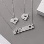 TRX-C Mother Daughter Necklace Dandelion Wishes Bar Necklace Jewelry Set Mother Daughter