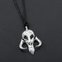Levin_Art Mandalorian Pendant Necklace Star Wars Series Charms Rope Necklace Bounty Hunter Baby Yoda Jewelry