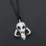 Levin_Art Mandalorian Pendant Necklace Star Wars Series Charms Rope Necklace Bounty Hunter Baby Yoda Jewelry