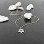 Shegirl Dog Cat Paw Necklace Lovely Animal Choker Necklace Silver Dainty Paw Print Pendant Necklace Minimalist Jewelry for Women and Girls (Silver)