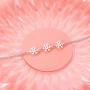 S925 Sterling Silver Snowflake Necklace Earrings Bracelet Ring Set for Lady Women Girl Jewelry