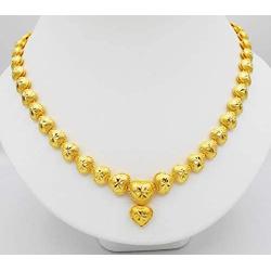 Heart 22k 23k 24k Thai Baht Yellow Gold GP Gold Plated Necklace Choker Pendant Jewelry Women