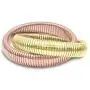 Caratina 14k Gold and Rose Gold Plated double omega ring intertwined stackable joy bracelet for women Caratina 14k Gold and Rose Gold Plated double omega ring intertwined stackable joy bracelet for women