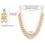 Touchstone Indian Bollywood Handcrafted Traditional Royal Mughal Kundan Polki Meenakari Enamel Colorful Wedding Designer Jewelry Necklace Choker Set in Gold and Silver Tone for Women.
