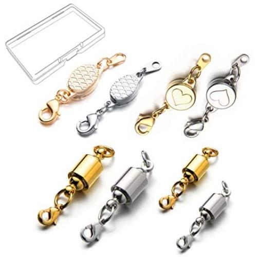 Zpsolution Locking Magnetic Jewelry Clasps Kit for Necklaces and Bracelets Clasp and Closures