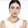 Aheli Necklace Earrings Set Indian Wedding Traditional Ethnic Fashion Jewelry for Women Aheli Necklace Earrings Set Indian Wedding Traditional Ethnic Fashion Jewelry for Women