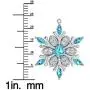 Belinda Jewelz Womens 925 Solid Sterling Silver Winter Snowflake Dangle Earrings Belinda Jewelz Womens 925 Solid Sterling Silver Winter Snowflake Dangle Earrings
