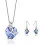 EleShow I Love You Jewelry Sets for Women Heart Necklaces and Earrings Jewelry 18K White Gold Plated Gifts for Wife Mom Girlfriend