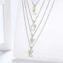 Aurora Tears 925 Sterling Silver Initial 26 Letter Necklace Women Crystal A-Z Alphabet Name Pendant Birthday Jewelry