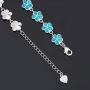CiNily Adjustable Tennis Bracelet-Oval or Flower Shape White Gold/Sterling Silver Plated Opal Bracelet for Women Girls Gemstone Bracelets