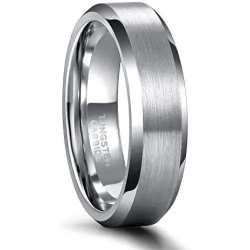 Greenpod 6MM Tungsten Carbide Engagement Ring Brushed Beveled Edge Polished Wedding Band for Men Women Engraved I Love You Always & Forever Size 6-13 Greenpod 6MM Tungsten Carbide Engagement Ring Brushed Beveled Edge Polished Wedding Band for Men Women Engraved I Love You Always & Forever Size 6-13