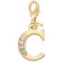 SENFAI 26 Alphabet English Letters Crystal First Initial Name Charms for Bracelet,Necklace,Zipper Puller (C1)