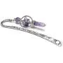 MANIFO Vintage Silver Bookmark with Healing Crystal Gemstone Pendant Charm (Amethyst) MANIFO Vintage Silver Bookmark with Healing Crystal Gemstone Pendant Charm (Amethyst)