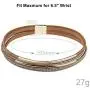 TASBERN Leopard Print Leather Wrap Bracelet in Multilayer Strands Leahter Cuff Bracelets for Women Mother Wife