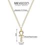 Mevecco Coptic Ankh Cross Necklace Women Men 18K Gold Plated Key to Life Ankh Cross Charm Pendant Necklace Religious Ancient Egyptian Symbol of Protection Faith Cross Pendant Gift for Her