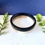 HILROSE Wooden & Resin Bangles for Women/Girls - Bohemian Minimalist Wood Bangle Bracelet Boho Jewelry Gifts(8cm x 8cm)