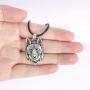 HAQUIL Wolf Necklace - Metal Alloy, Spirit Wolf Head Pendant - PU Leather Cord - Teen Wolf Merchandise