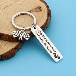 Zuo Bao Racing Driver Gift Racer Keychain Enjoy The View Im Faster Than You Jewelry Drag Racing Gift Racing Enthusiast Keyring