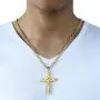 Hermah Mens Women Jewelry Gold Black Silver Cross Pendant Necklace Stainless Steel Curb Cuban Link Chain 18-24inch Hermah Mens Women Jewelry Gold Black Silver Cross Pendant Necklace Stainless Steel Curb Cuban Link Chain 18-24inch