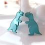 Cute Acrylic Dinosaur Dangle Earrings Drop Earrings Jewelry Gift for Women and Girl