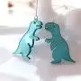 Cute Acrylic Dinosaur Dangle Earrings Drop Earrings Jewelry Gift for Women and Girl