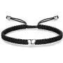 ZENI Heart Bracelet for Women girl, Black Rope Bracelet 925 Silver Handmade Braid Adjustable Bracelet Love Friendship Christmas Jewelry Gift