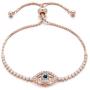 Yushitong Mothers-Day Cubic Zirconia Adjustable Tennis Chain Brass Evil Eye Bracelets for Women Girls
