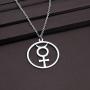 CENWA Mercury Pendant Alchemical Symbol Stainless Steel Necklace Mercury Symbol Jewelry Astrological Symbol Jewelry CENWA Mercury Pendant Alchemical Symbol Stainless Steel Necklace Mercury Symbol Jewelry Astrological Symbol Jewelry